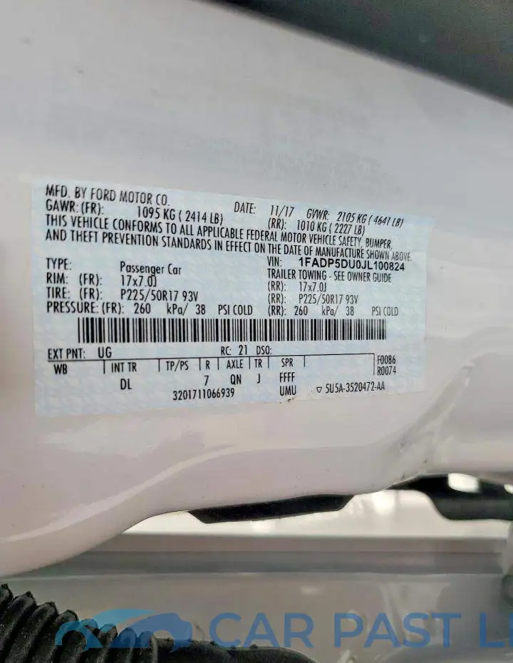 1FADP5DU0JL100824# 12