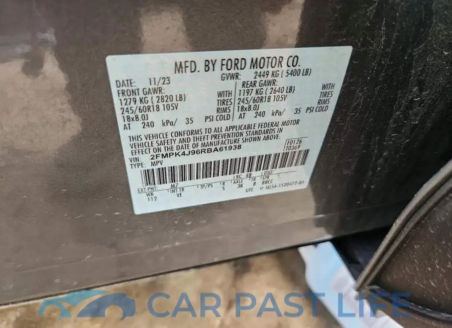 2FMPK4J96RBA61938# 12