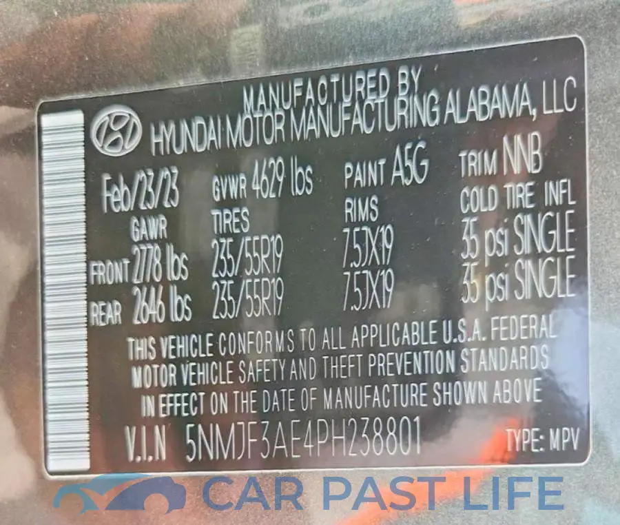 5NMJF3AE4PH238801# 12