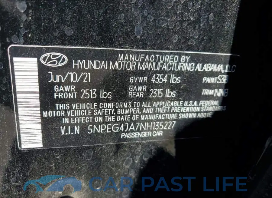 5NPEG4JA7NH135227# 13