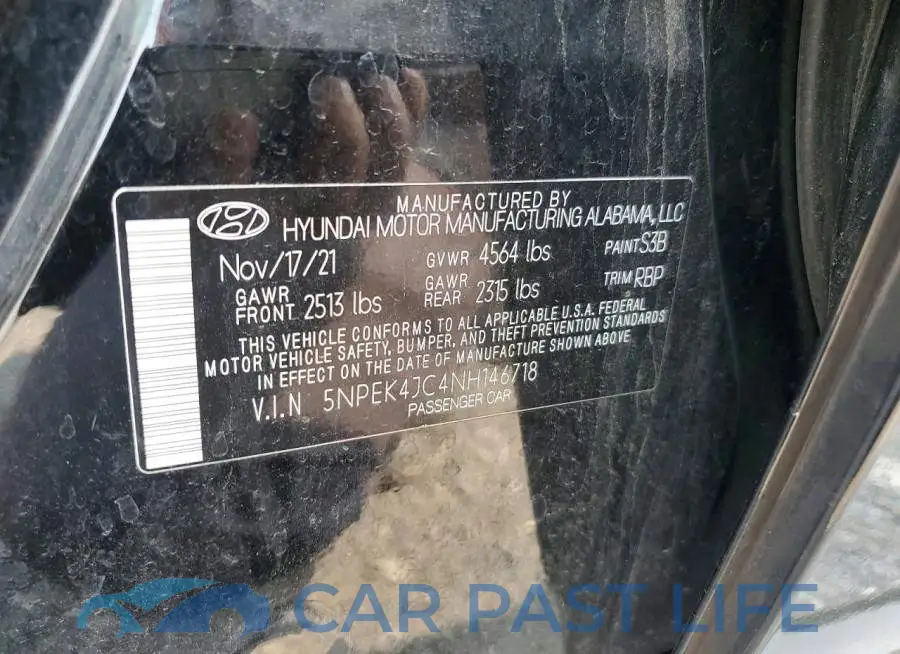 5NPEK4JC4NH146718# 12