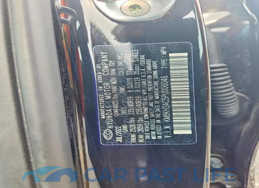 KM8KH3AC5PU006046# 12