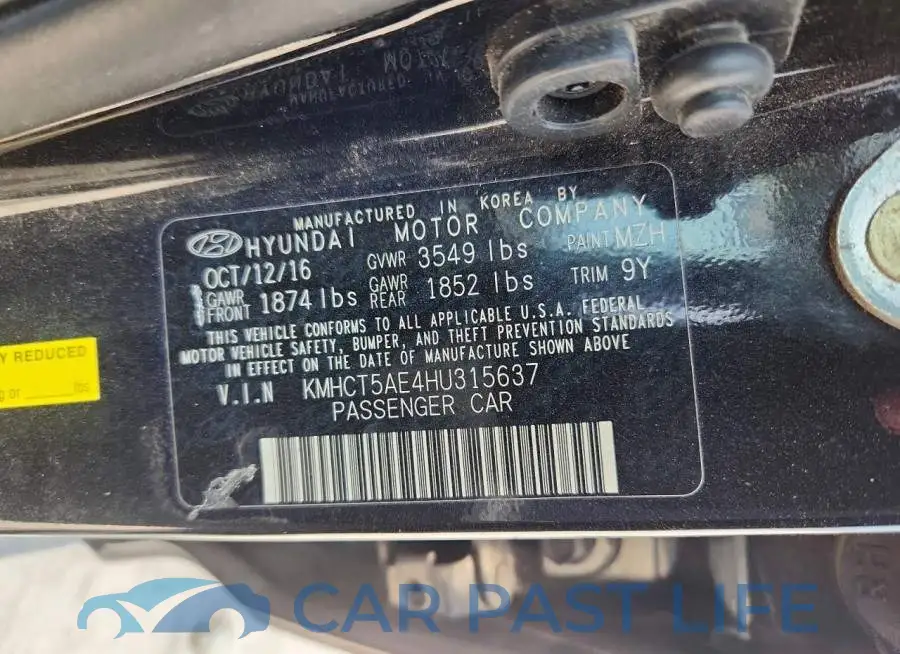 KMHCT5AE4HU315637# 13