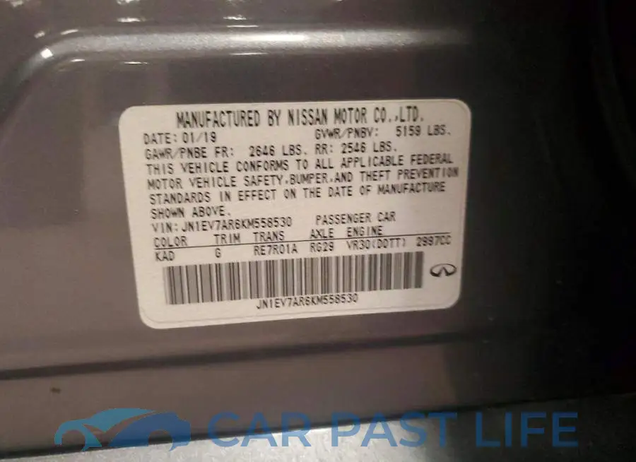 JN1EV7AR6KM558530# 12