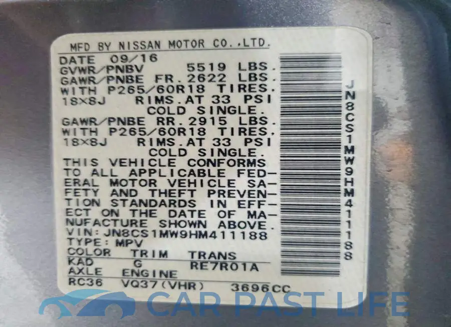 JN8CS1MW9HM411188# 14
