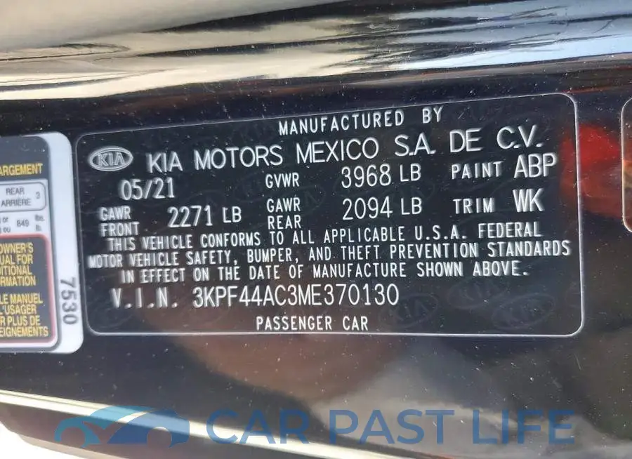 3KPF44AC3ME370130# 12