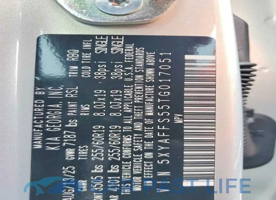 5XYAFFS55TG017051# 13