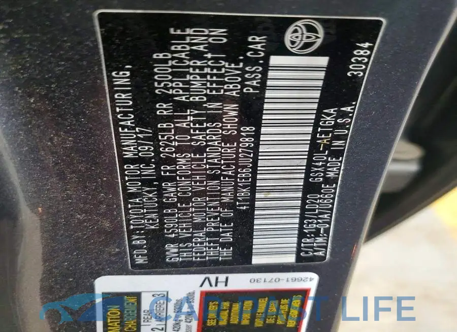 4T1BK1EB6JU279818# 12
