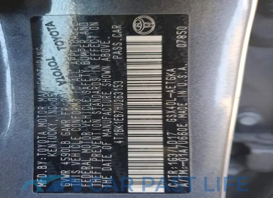 4T1BK1EB7HU263153# 13