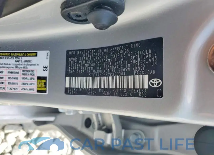 5YFB4MDE6SP358304# 12