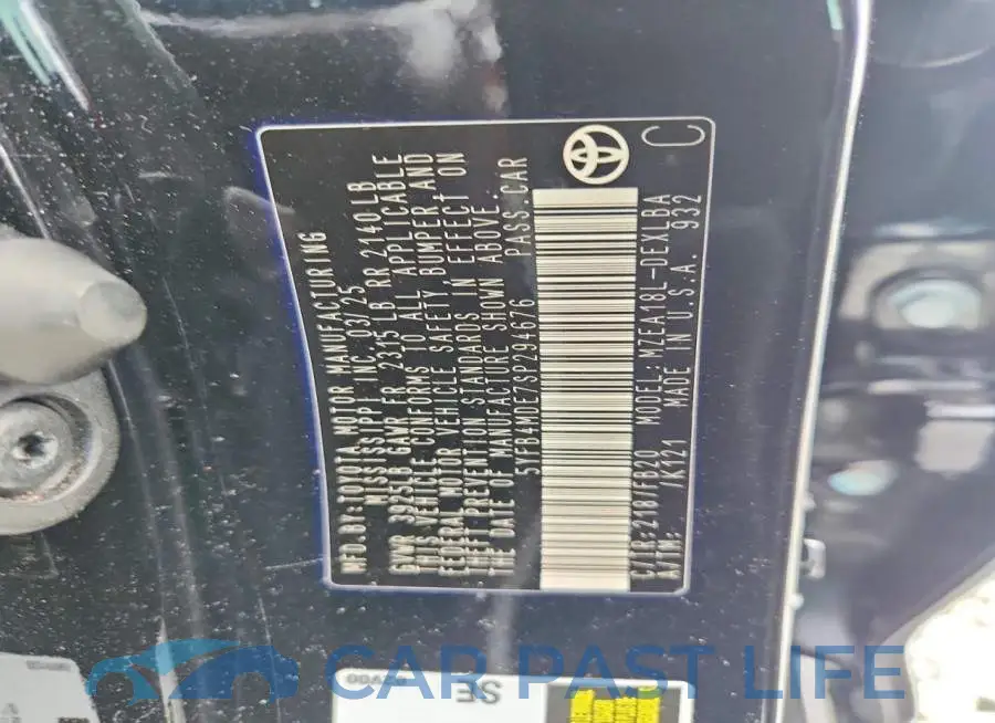 5YFB4MDE7SP294676# 12