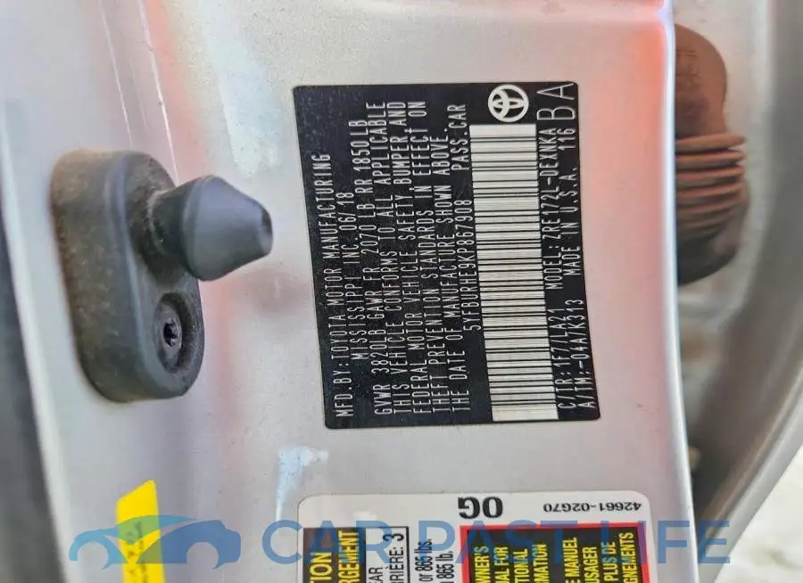 5YFBURHE9KP867908# 12
