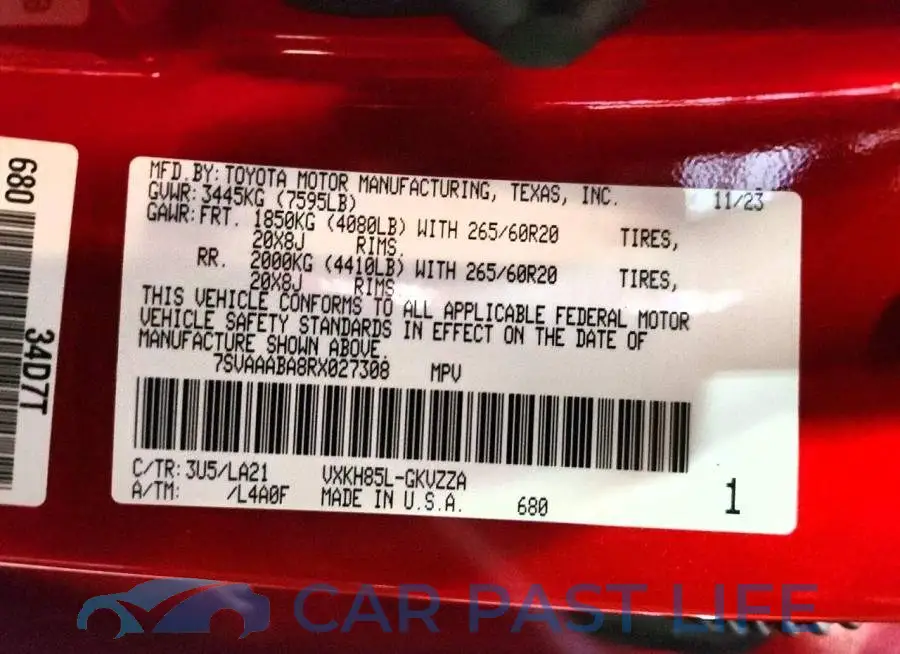 7SVAAABA8RX027308# 14