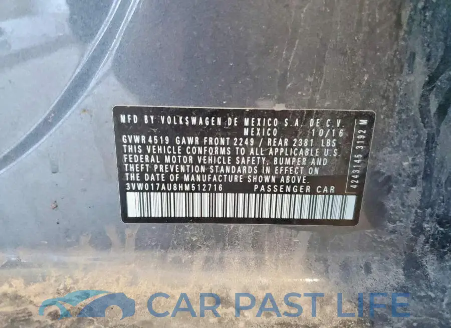 3VW017AU8HM512716# 12