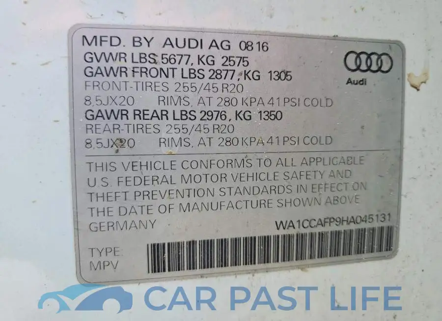 WA1CCAFP9HA045131# 13