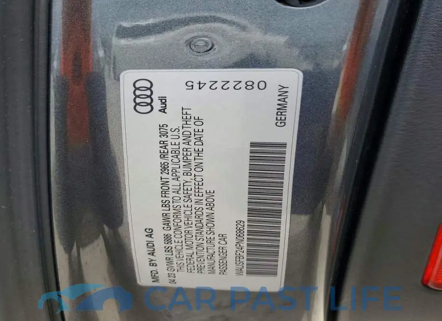 WAUSFBF24PN068629# 13