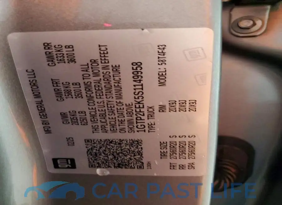 1GTP2FEK5S1149958# 13