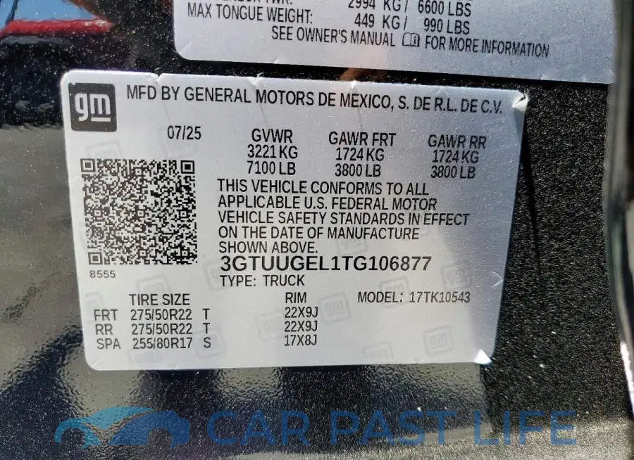 3GTUUGEL1TG106877# 12