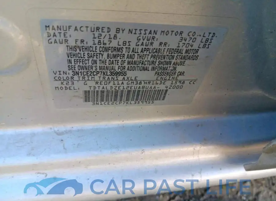3N1CE2CP7KL359955# 12