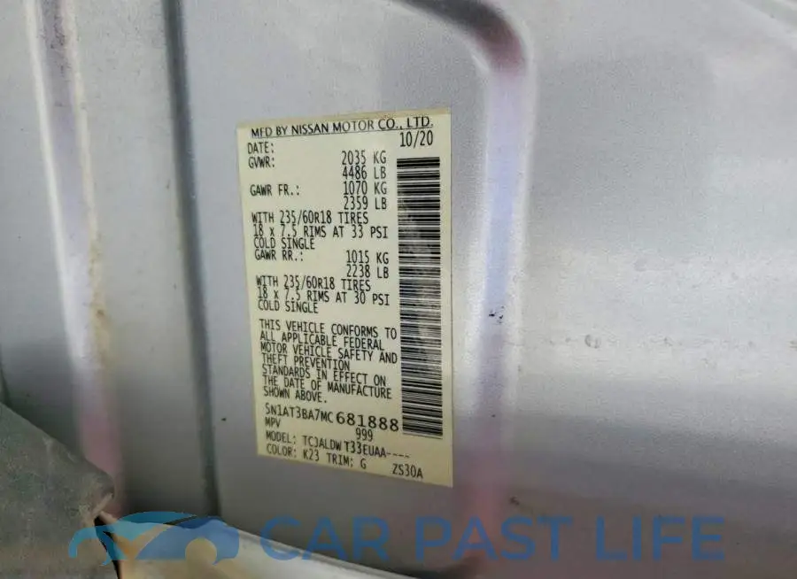 5N1AT3BA7MC681888# 13