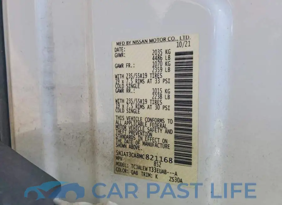 5N1AT3CA8MC821168# 13