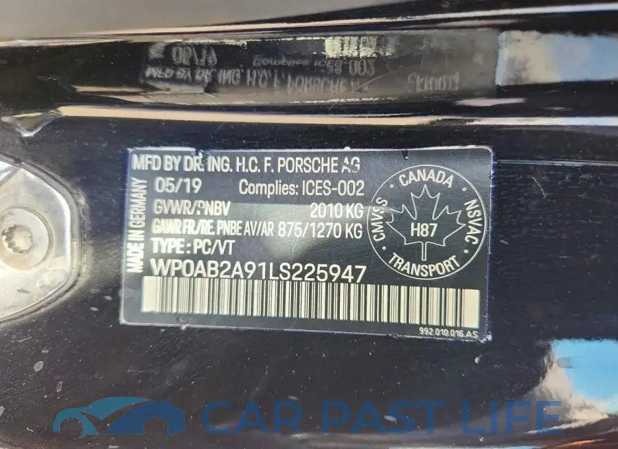 WP0AB2A91LS225947# 13