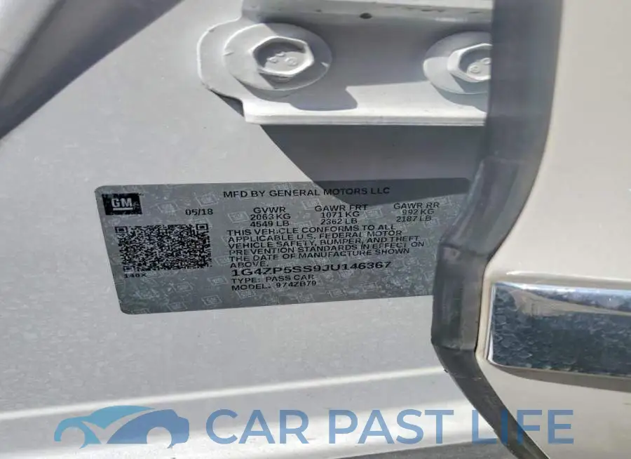 1G4ZP5SS9JU146367# 12