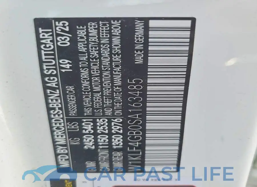 W1KLF4GB0SA163485# 12