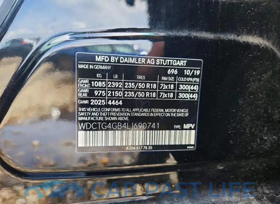WDCTG4GB4LJ690741# 12
