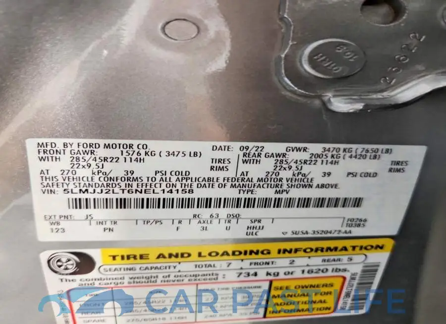 5LMJJ2LT6NEL14158# 13