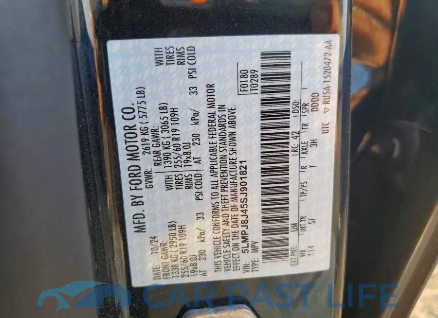 5LMPJ8J45SJ901821# 13