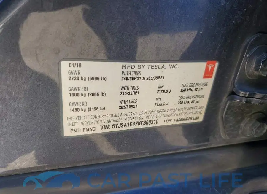 5YJSA1E47KF300310# 12