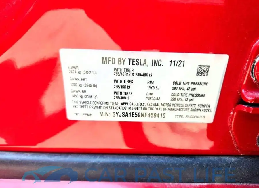 5YJSA1E59NF459410# 12