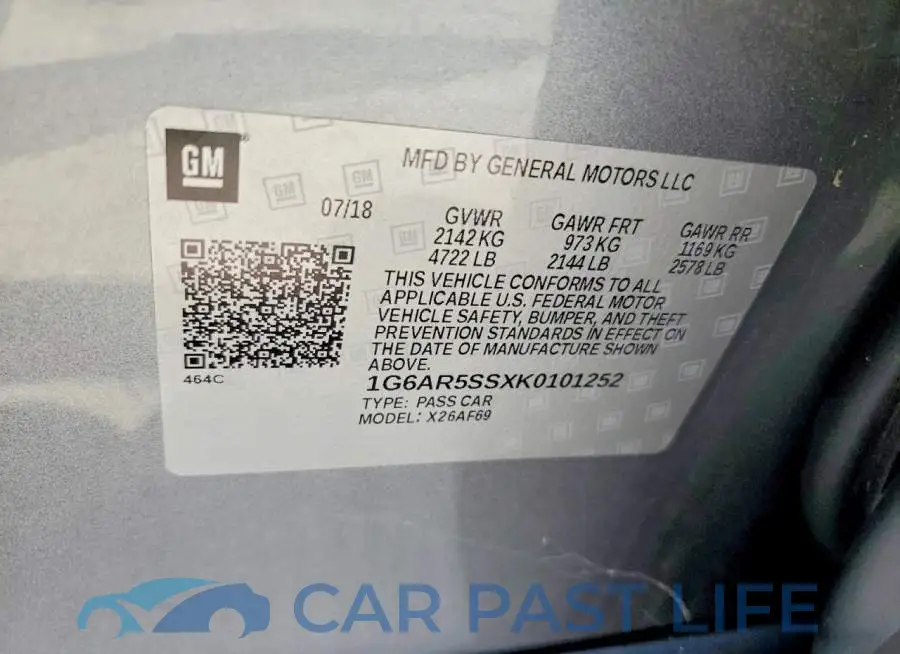 1G6AR5SSXK0101252# 12