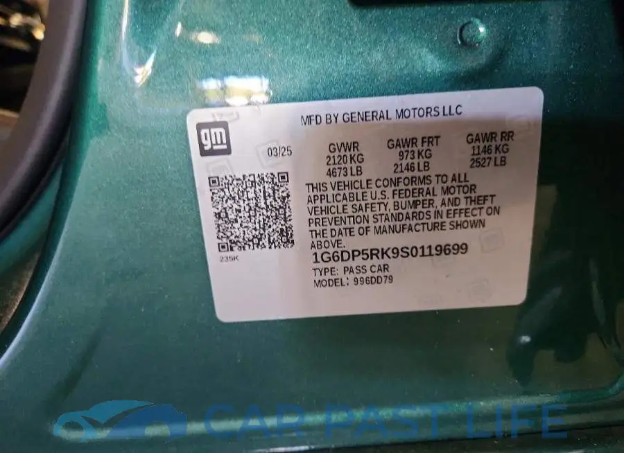 1G6DP5RK9S0119699# 12
