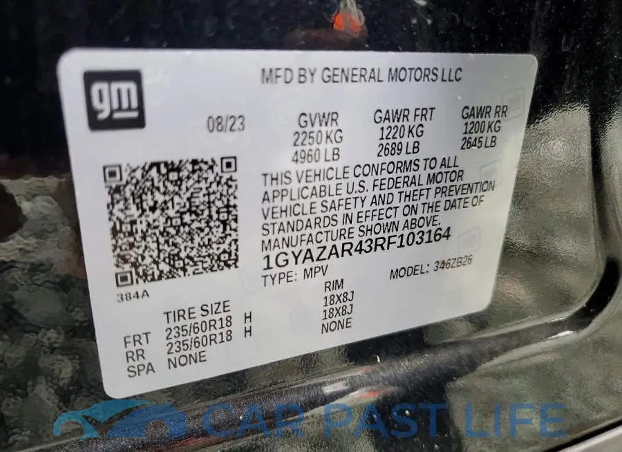 1GYAZAR43RF103164# 13