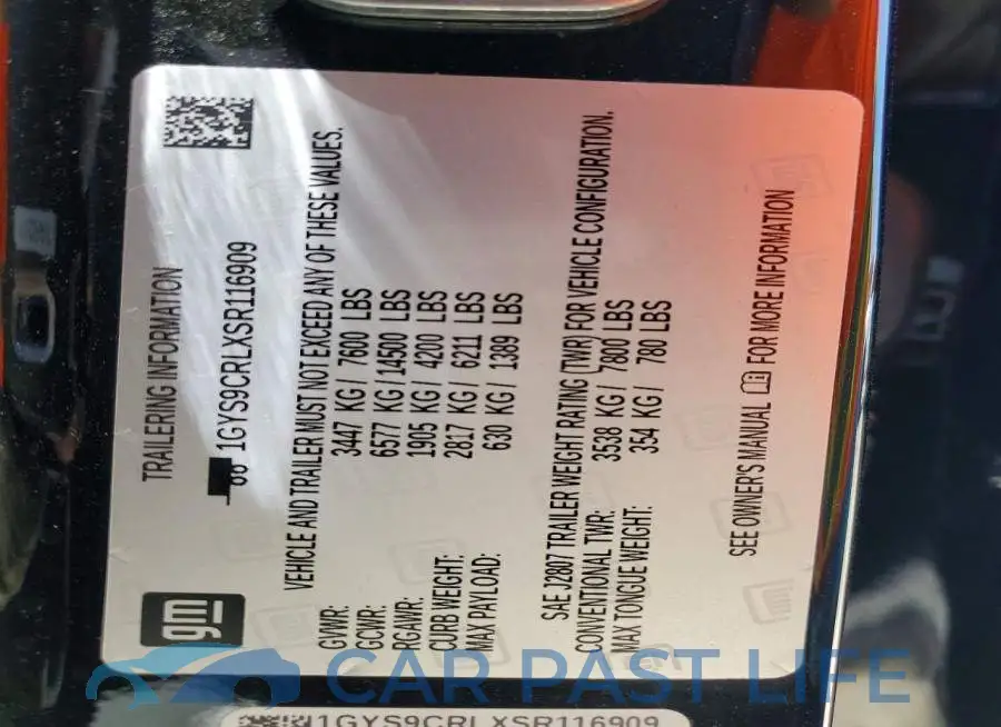 1GYS9CRLXSR116909# 14