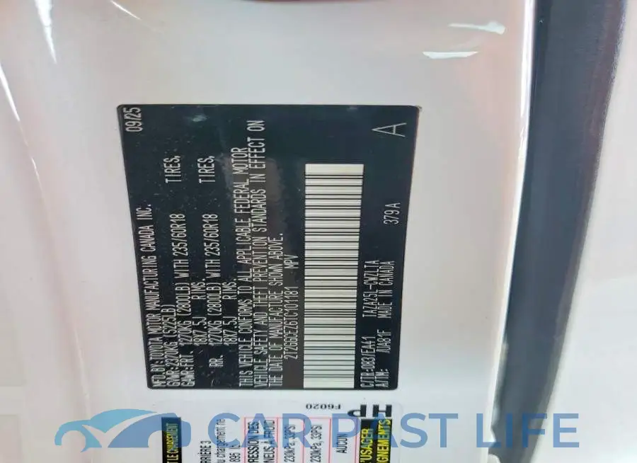 2T2GGCEZ6TC101181# 12