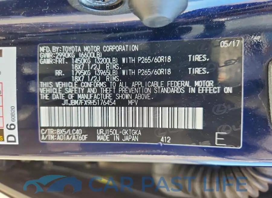 JTJBM7FX9H5176454# 13