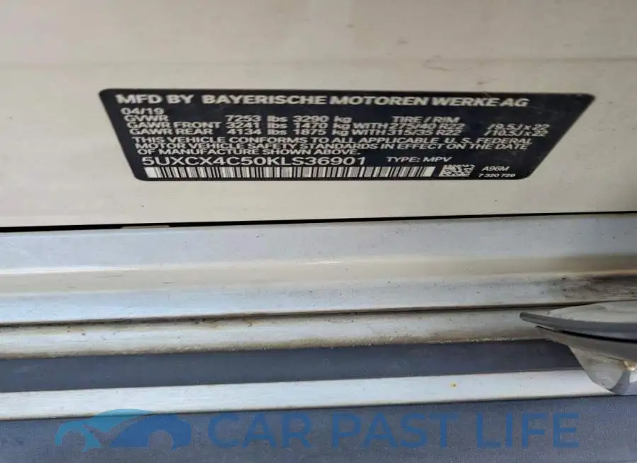 5UXCX4C50KLS36901# 13