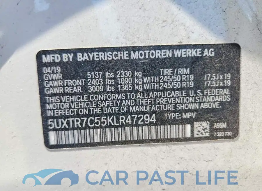 5UXTR7C55KLR47294# 14