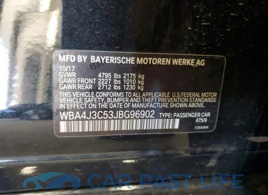 WBA4J3C53JBG96902# 12