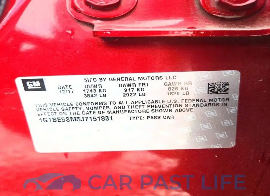 1G1BE5SM5J7151831# 12