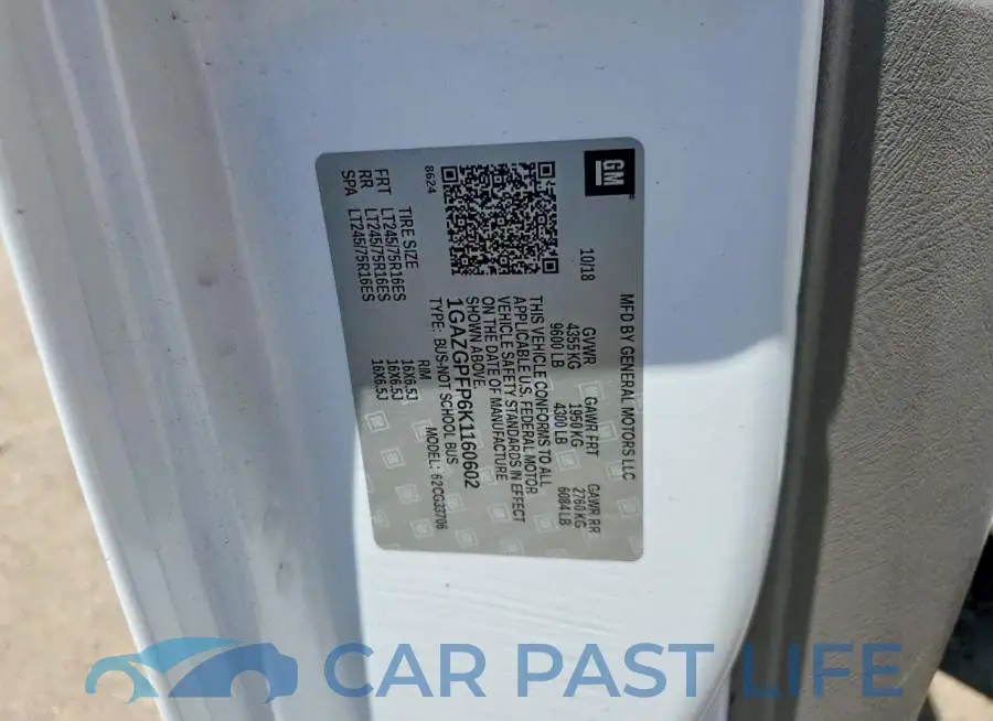 1GAZGPFP6K1160602# 13