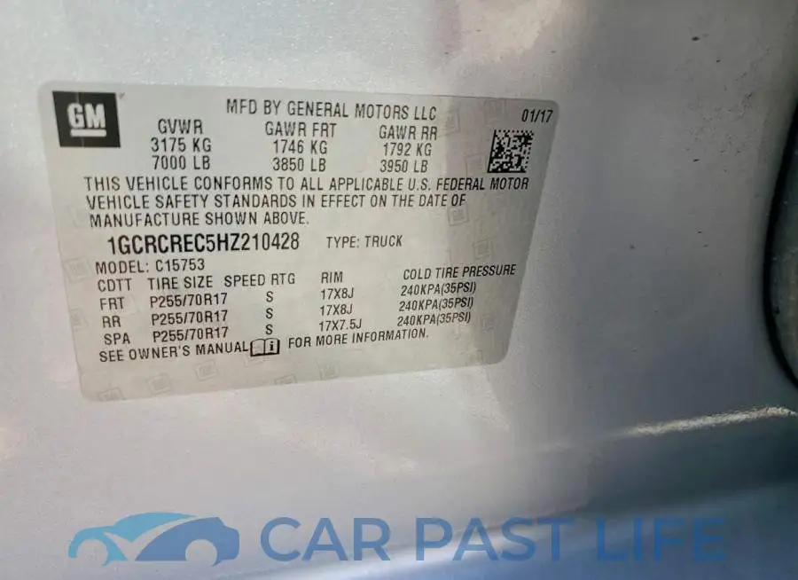 1GCRCREC5HZ210428# 12