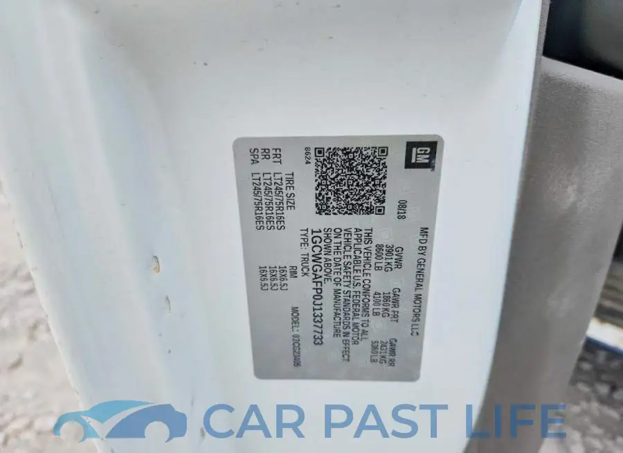 1GCWGAFP0J1337733# 12
