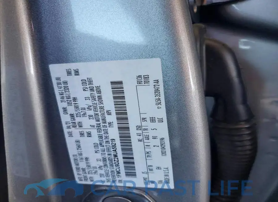 1FMCU9DZ2MUA59219# 13