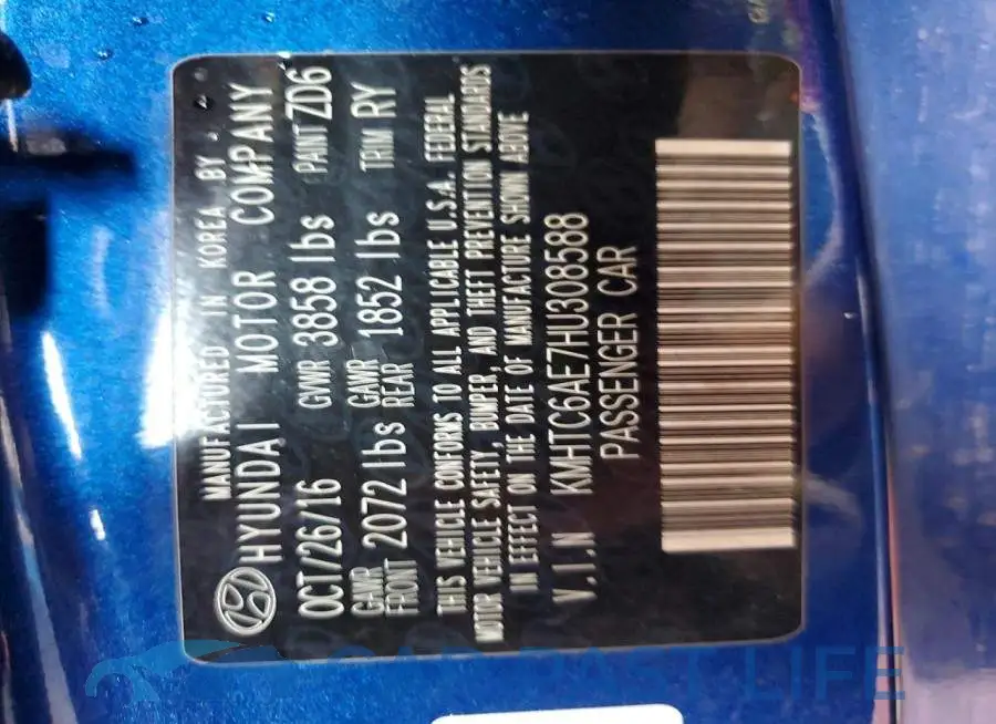 KMHTC6AE7HU308588# 12