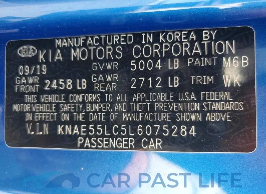KNAE55LC5L6075284# 13