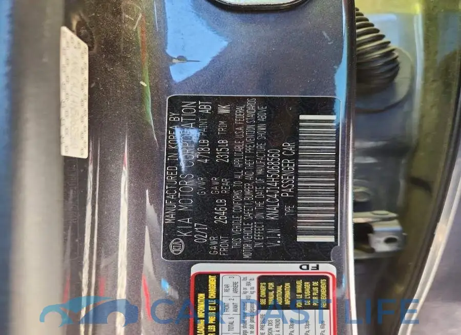 KNALC4J14H5068560# 13
